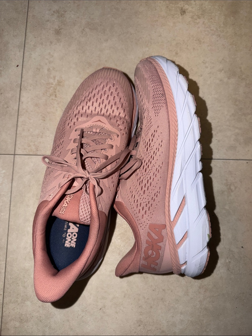 Hoka One One Women's Pink Athletic Running Shoes